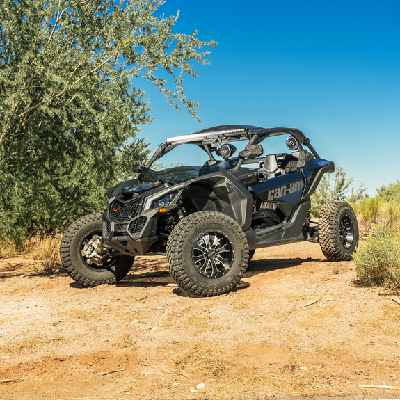 Profile View of Rear Speakers Kit Installed on CAN-AM