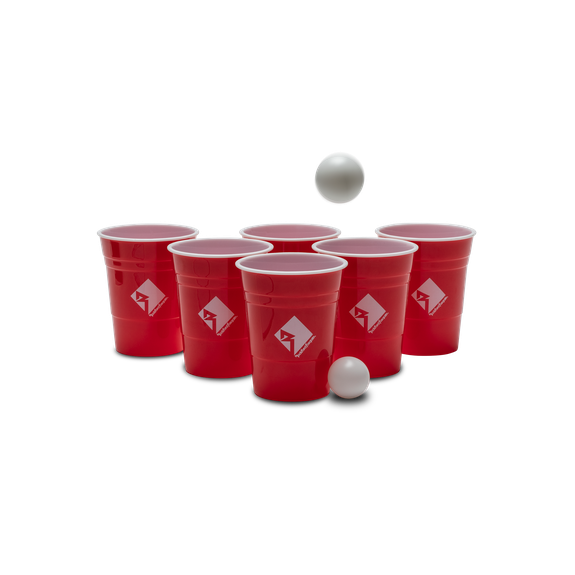 Party Pack of Red Cups with 2 Included Ping Pong Balls