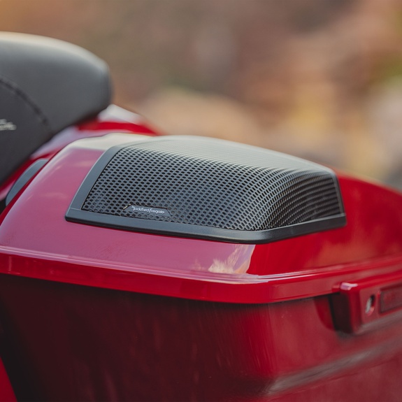 Lifestyle Shot of Saddlebag Speaker System