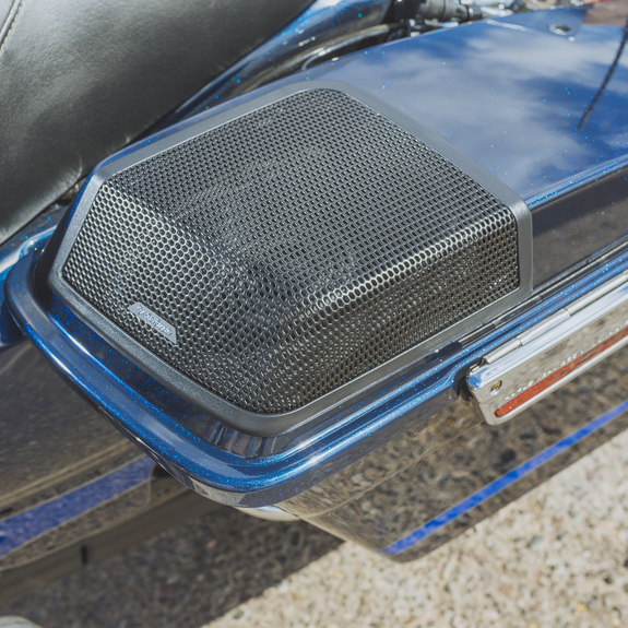 Speaker Installation View on Motorcycle