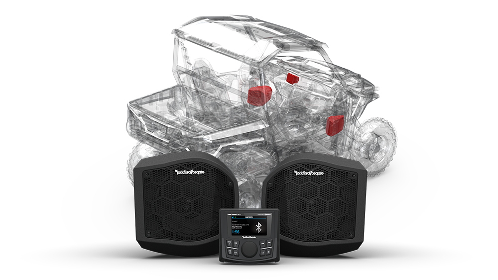 Polaris General PG&A Rockford Fosgate Stage 1 audio system