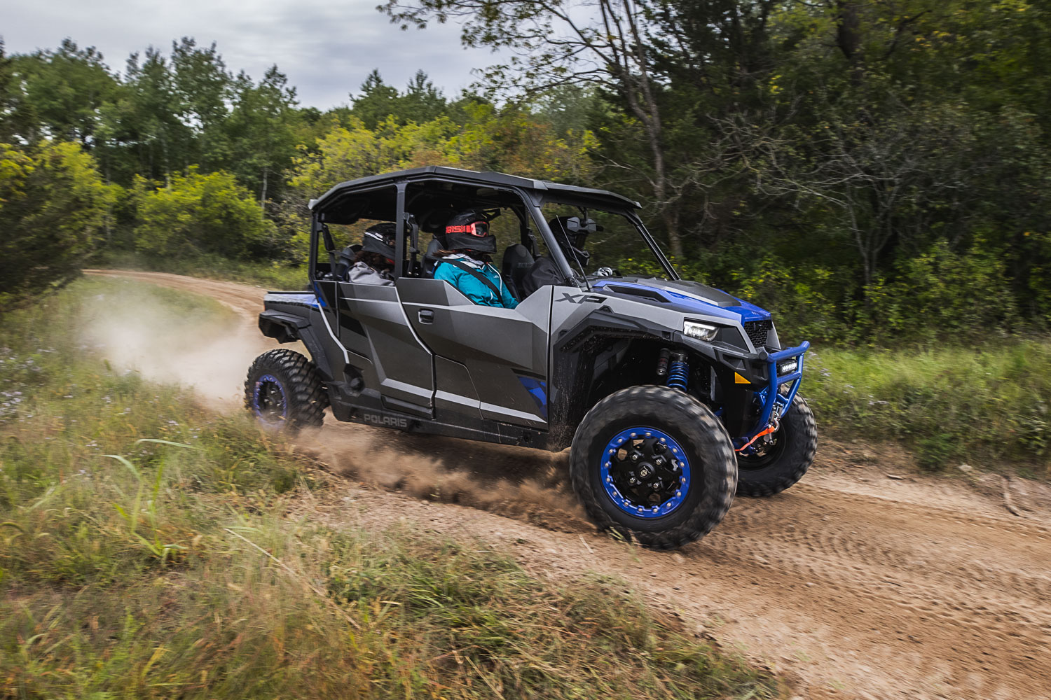 2021 GENERAL XP 1000 Factory Custom Edition Hero on Dirt Trail.