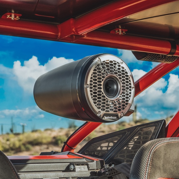 Front Detail Installation View of Horn Loaded Speakers